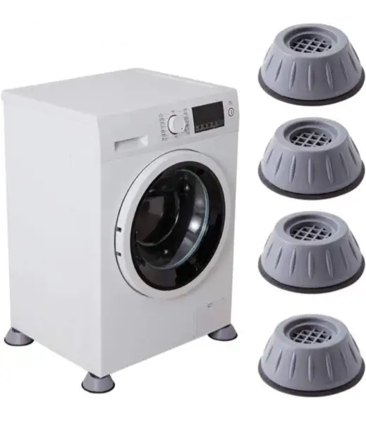 پایه و لرزه گیر ماشین لباسشویی و ظرفشویی مکنده دار مدل بهار ، سایز استاندارد بسته ۴ عددی