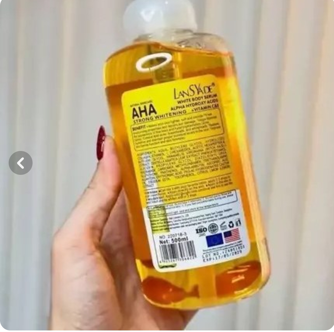 سرم سفیدکننده صورت و بدن فوری و قوی آلفا aha karan حجم 500 میلی تحت لیسانس آمریکا